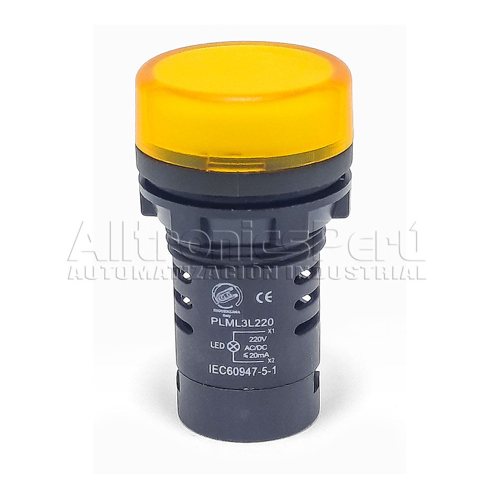 Modelo PLML3L220 - Lámpara Luz LED piloto Amarillo