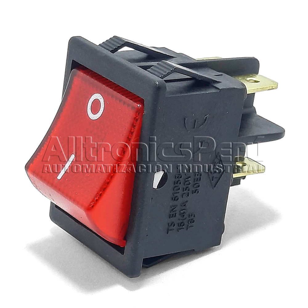Serie A14 – Modelo A14B1K11 Interruptor rojo iluminado