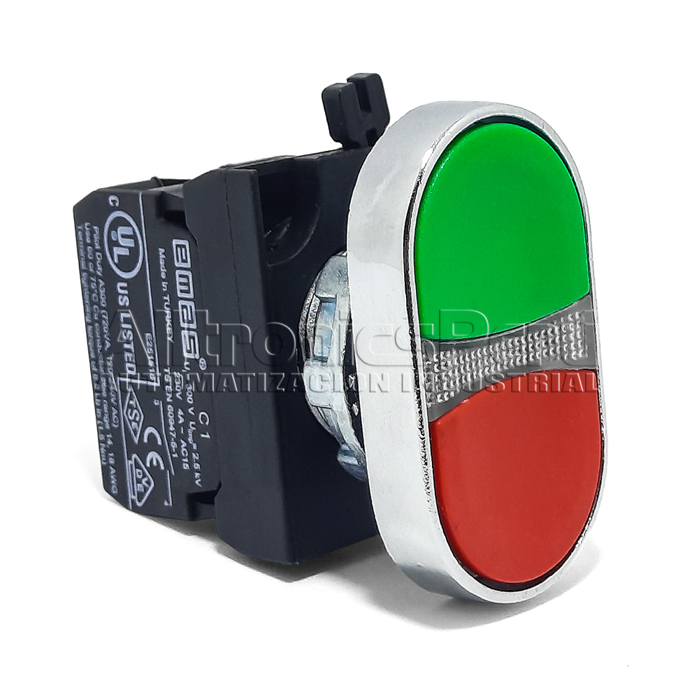 Serie CM - Modelo CM102K20KY / Pulsador doble rojo y verde