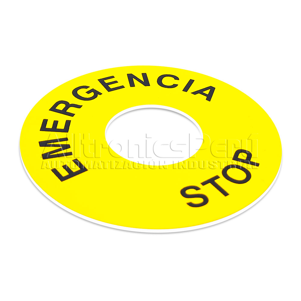 Modelo PTE/E - Placa de emergencia